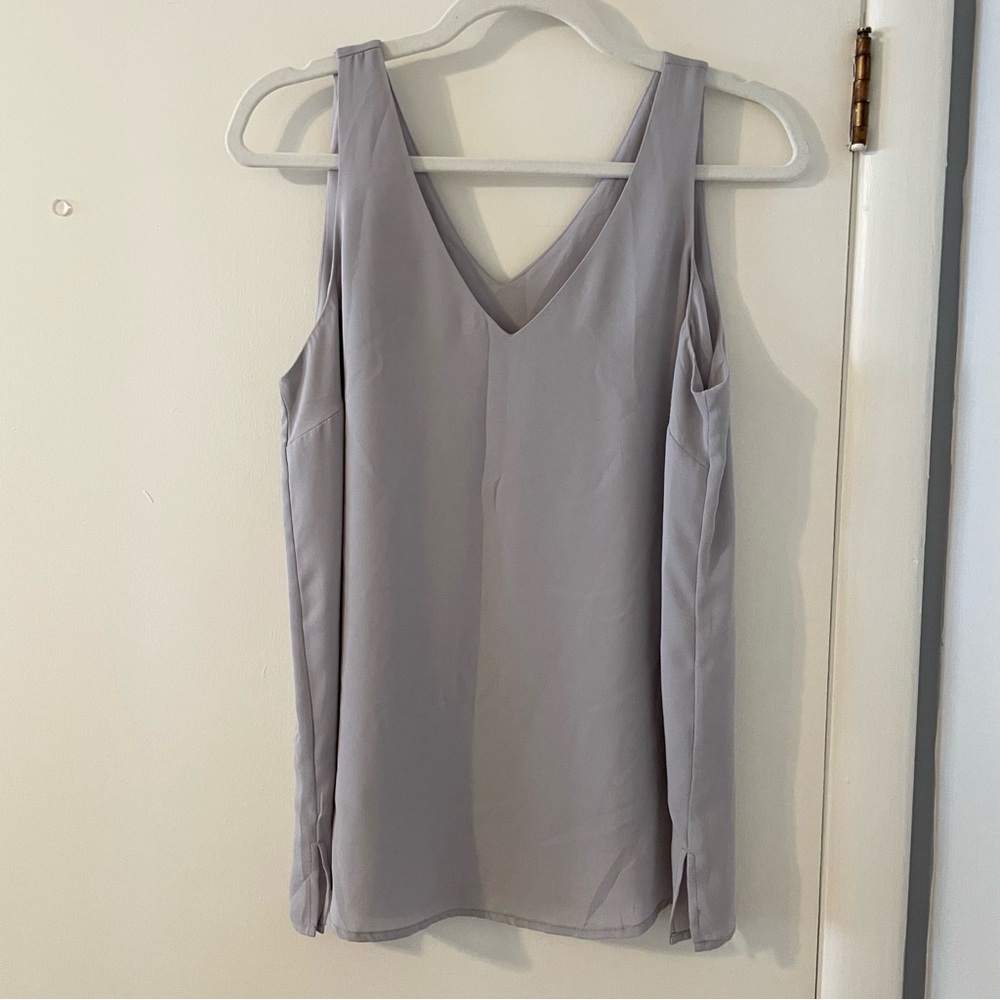 Lila Rose Flowy Gray Tank Top